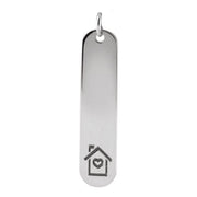 Sterling Silver Engravable Home Pendant