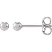 14K White 3 mm Ball Earrings