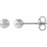 14K White 4 mm Ball Earrings