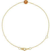 14K Yellow Natural Citrine  6 1/2-7-1/2' Bracelet