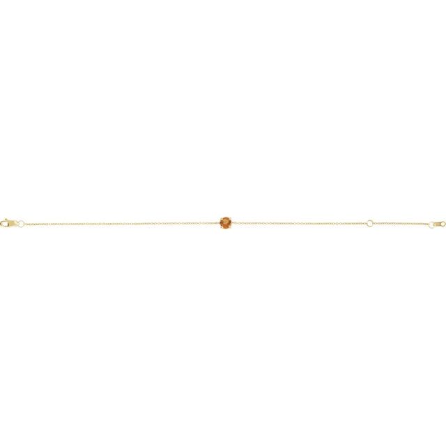 14K Yellow Natural Citrine  6 1/2-7-1/2' Bracelet
