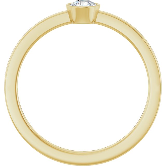 14K Yellow 1/5 CT Natural Diamond Ring