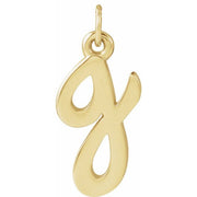 14K Yellow Petite Initial G Pendant