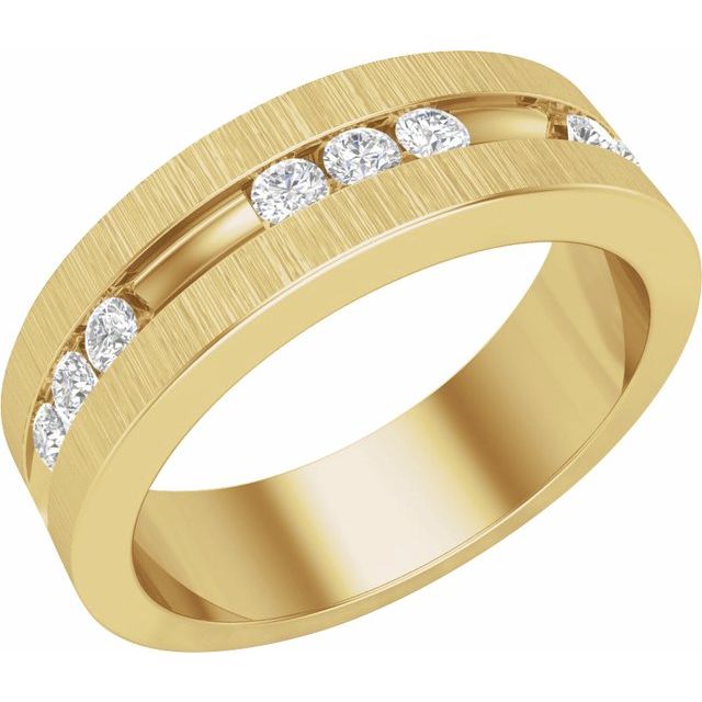14K Yellow 1/2 CTW Lab-Grown Diamond Band