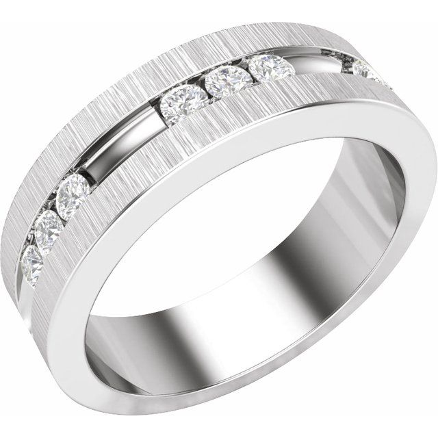 14K White 1/2 CTW Lab-Grown Diamond Band