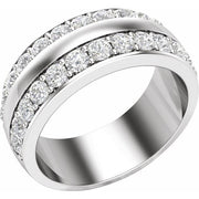 14K White 2 CTW Lab-Grown Diamond Band
