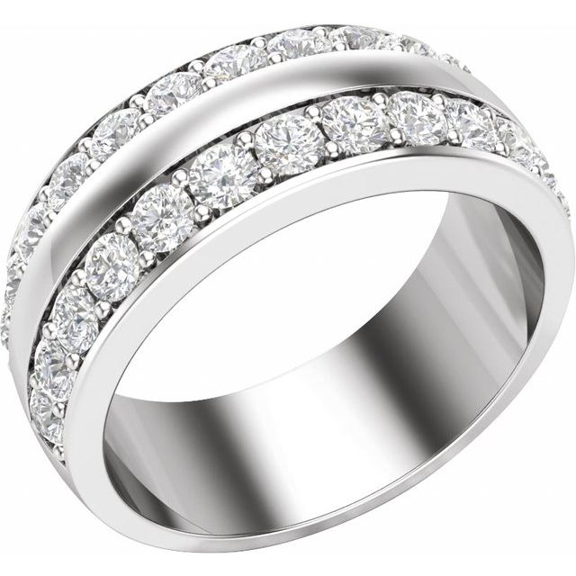 14K White 2 CTW Lab-Grown Diamond Band