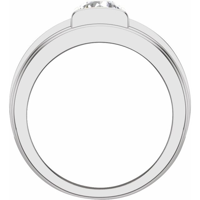 14K White 2 CTW Lab-Grown Diamond Mens Band