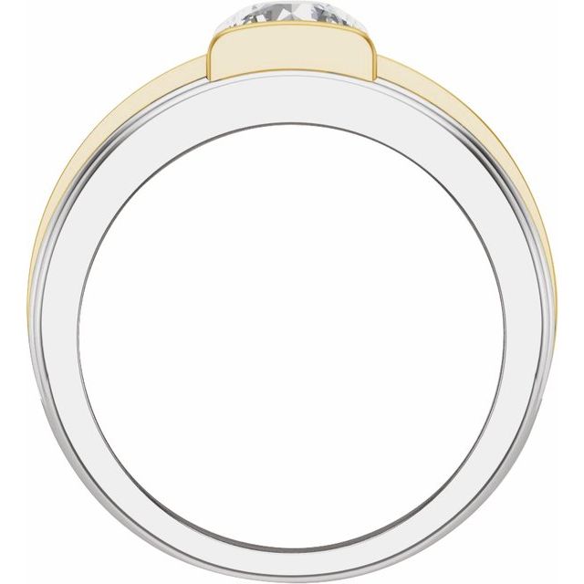 14K White/Yellow 2 CTW Lab-Grown Diamond Mens Band