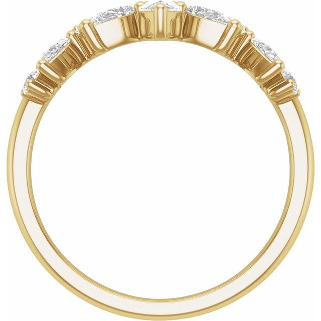 14K Yellow 3/4 CTW Lab-Grown Diamond Contour Band