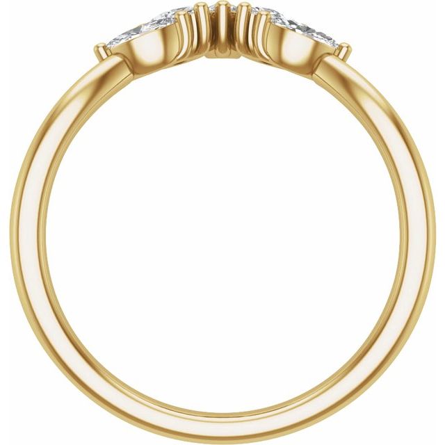 14K Yellow 3/8 CTW Lab-Grown Diamond Contour Band