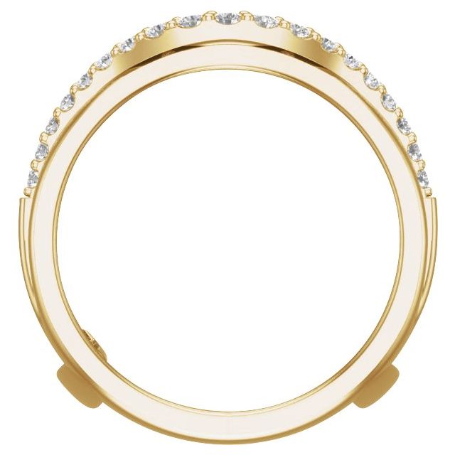 14K Yellow 1/2 CTW Natural Diamond Ring Guard
