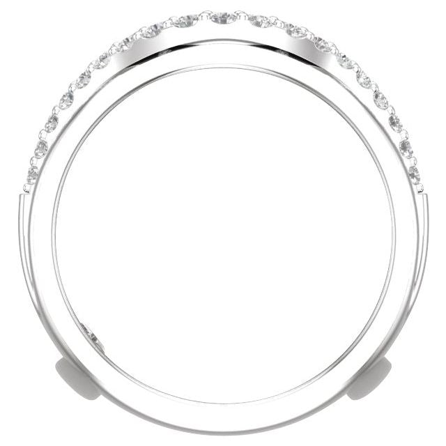 14K White 1/2 CTW Natural Diamond Ring Guard