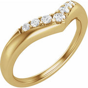 14K Yellow 1/6 CTW Natural Diamond Contour Band