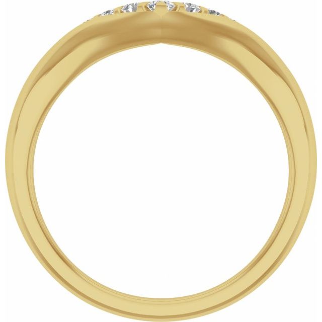 14K Yellow 1/6 CTW Natural Diamond Contour Band