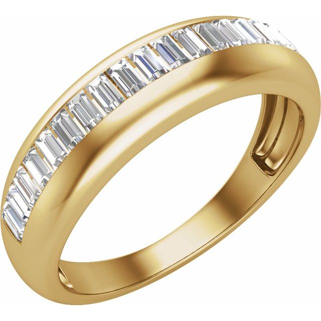 14K Yellow 1/2 CTW Natural Diamond Anniversary Band
