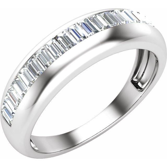 14K White 1/2 CTW Natural Diamond Anniversary Band