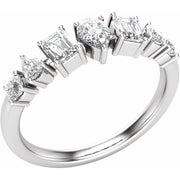 14K White 9/10 CTW Lab-Grown Diamond Anniversary Band