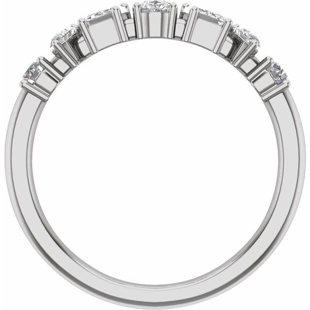14K White 9/10 CTW Lab-Grown Diamond Anniversary Band