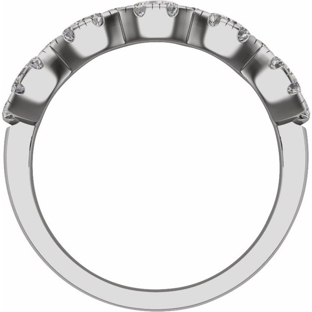 14K White 1 1/5 CTW Lab-Grown Diamond Anniversary Band