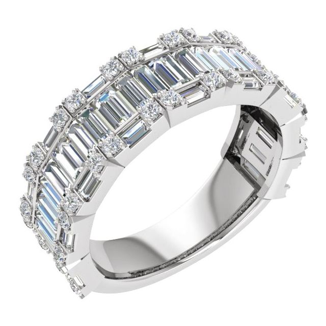 14K White 2 CTW Lab-Grown Diamond Anniversary Band