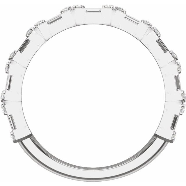 14K White 2 CTW Lab-Grown Diamond Anniversary Band