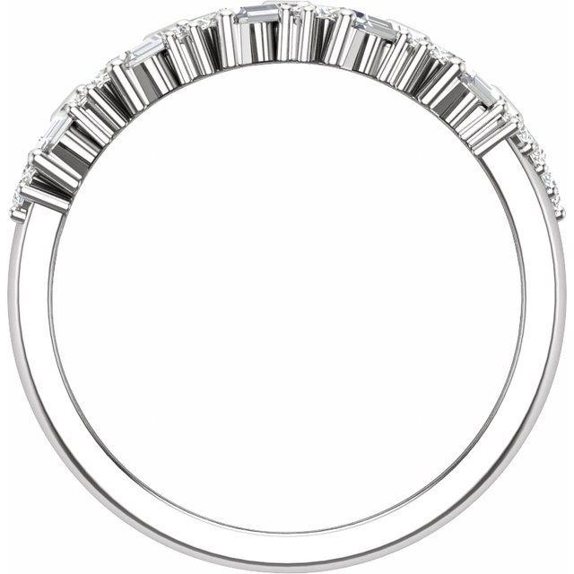 14K White 9/10 CTW Lab-Grown Diamond Anniversary Band