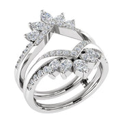 14K White 1 1/3 CTW Lab-Grown Diamond Ring Guard