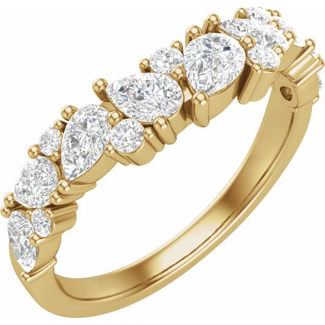 14K Yellow 1 CTW Lab-Grown Diamond Contour Band