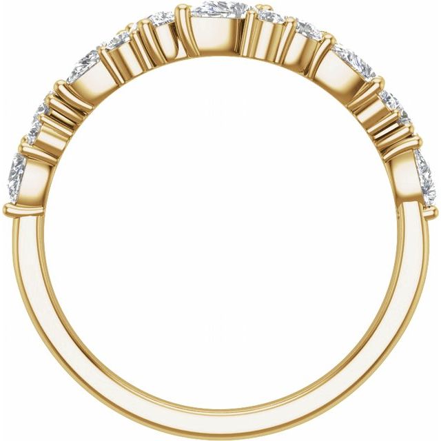 14K Yellow 1 CTW Lab-Grown Diamond Contour Band