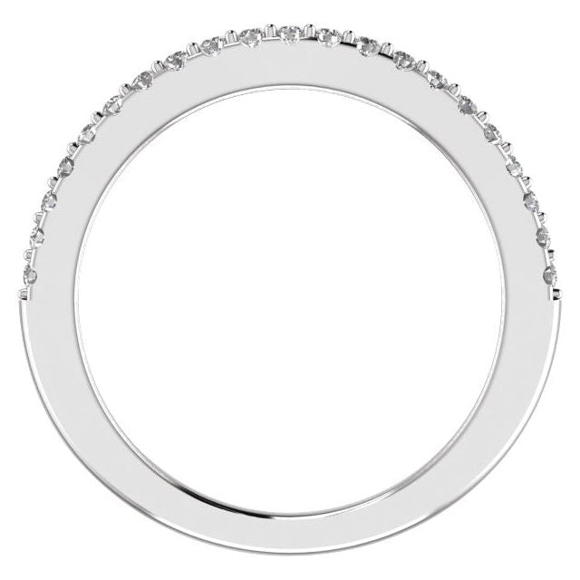 14K White 1/3 CTW Lab-Grown Diamond Matching Band