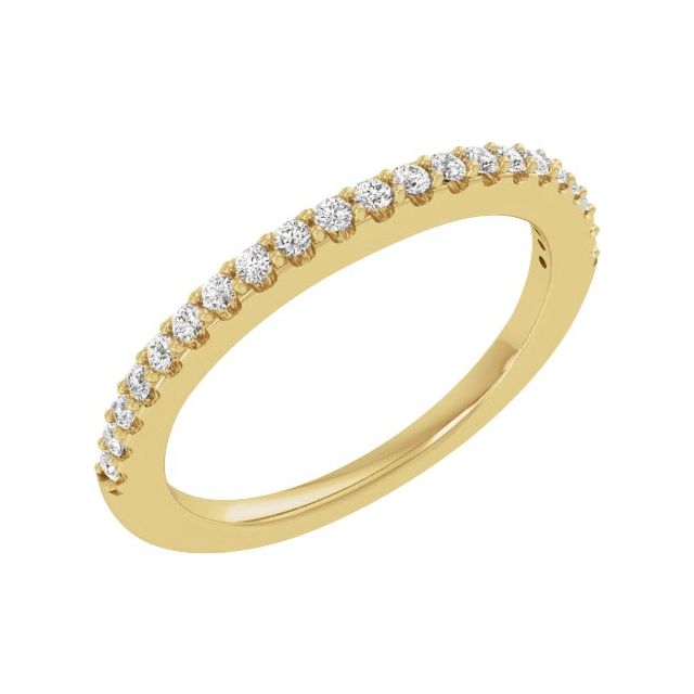 14K Yellow 1/3 CTW Lab-Grown Diamond Matching Band