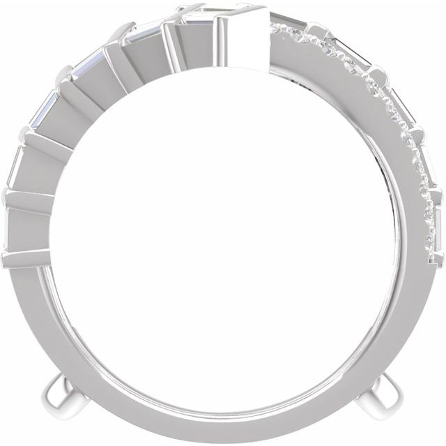 14K White 1 1/4 Lab-Grown Diamond Ring Guard