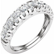 14K White 1 CTW Lab-Grown Diamond Matching Band