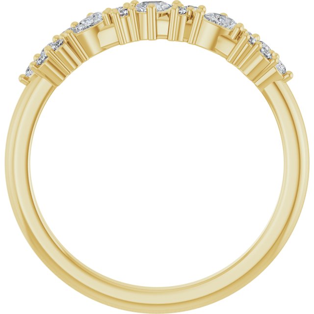 14K Yellow 1/4 CTW Natural Diamond Anniversary Band