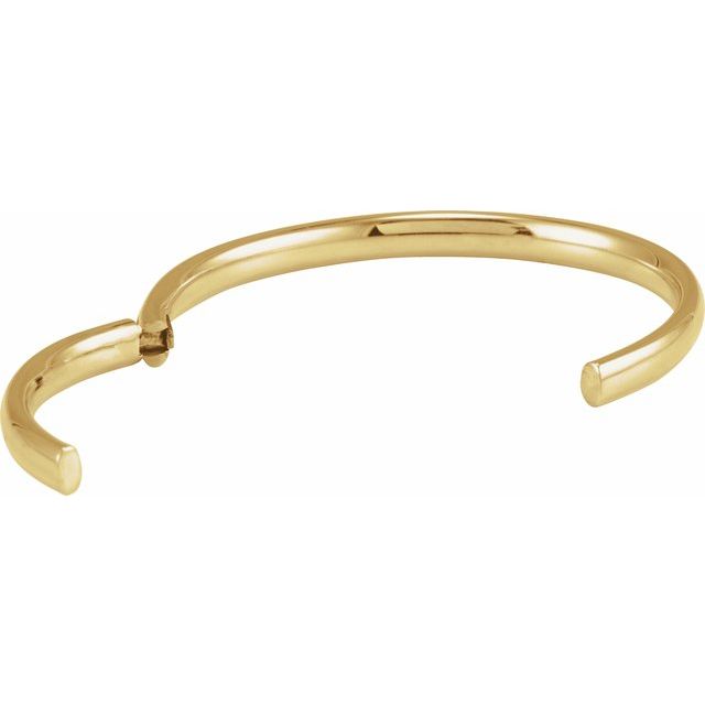14K Yellow 5 mm Hinged Cuff 7' Bracelet