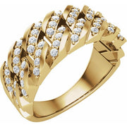 14K Yellow 3/4 CTW Lab-Grown Diamond Band