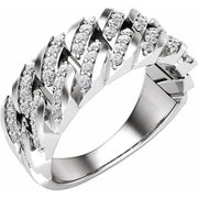 14K White 3/4 CTW Lab-Grown Diamond Band