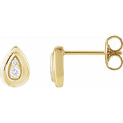14K Yellow .07 CTW Natural Diamond Earrings