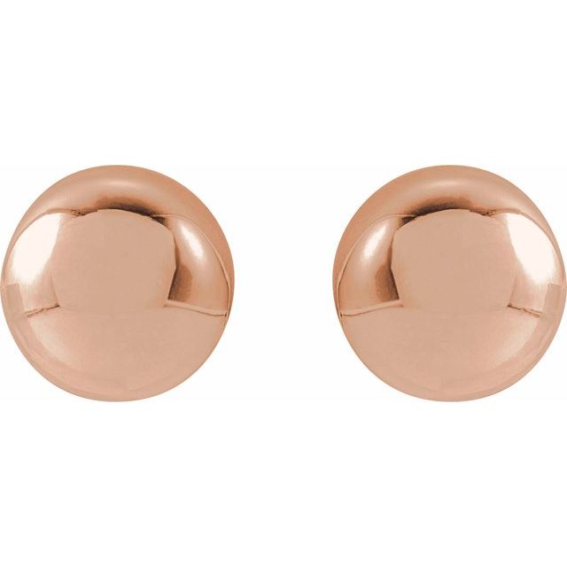 14K Rose 7 mm Ball Earrings