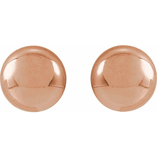 14K Rose 4 mm Ball Earrings