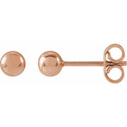 14K Rose 4 mm Ball Earrings