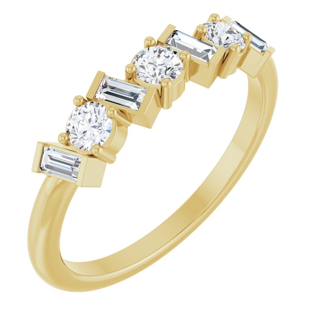 14K Yellow 1/2 CTW Natural Diamond Anniversary Band