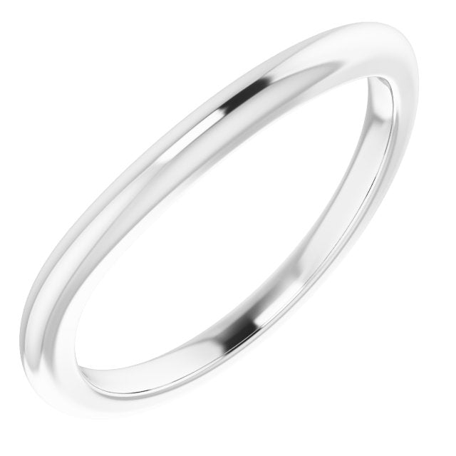 14K White Band for 5.8 mm Round Ring