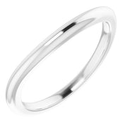 14K White Band for 6.5 mm Round Ring