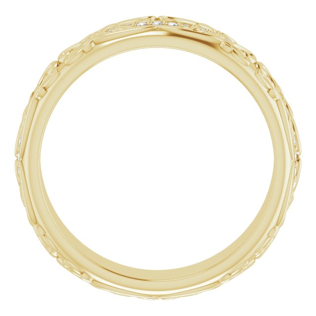14K Yellow 1/5 CTW Natural Diamond Band
