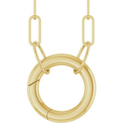 14K Yellow Circle Charm 16' Necklace