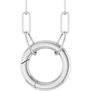 Sterling Silver Circle Charm 18' Necklace