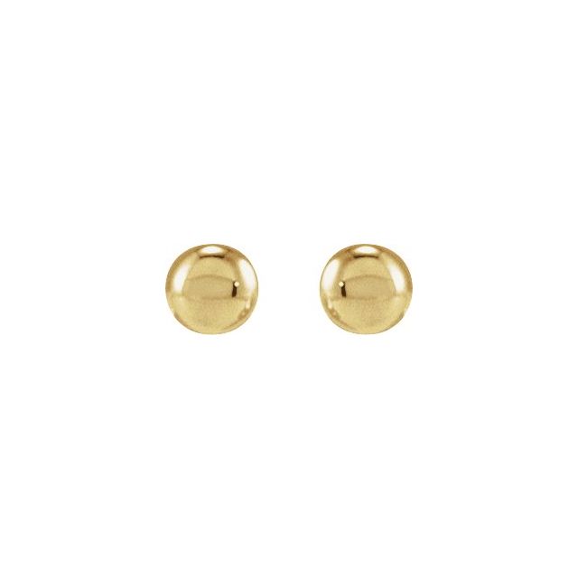 14K Yellow Youth Bead Earrings