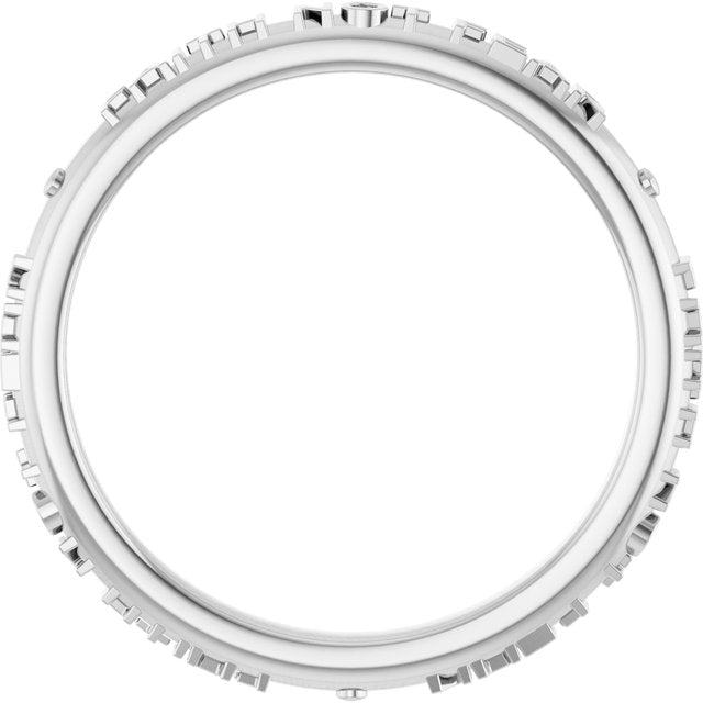 14K White Faith Not Fear Ring